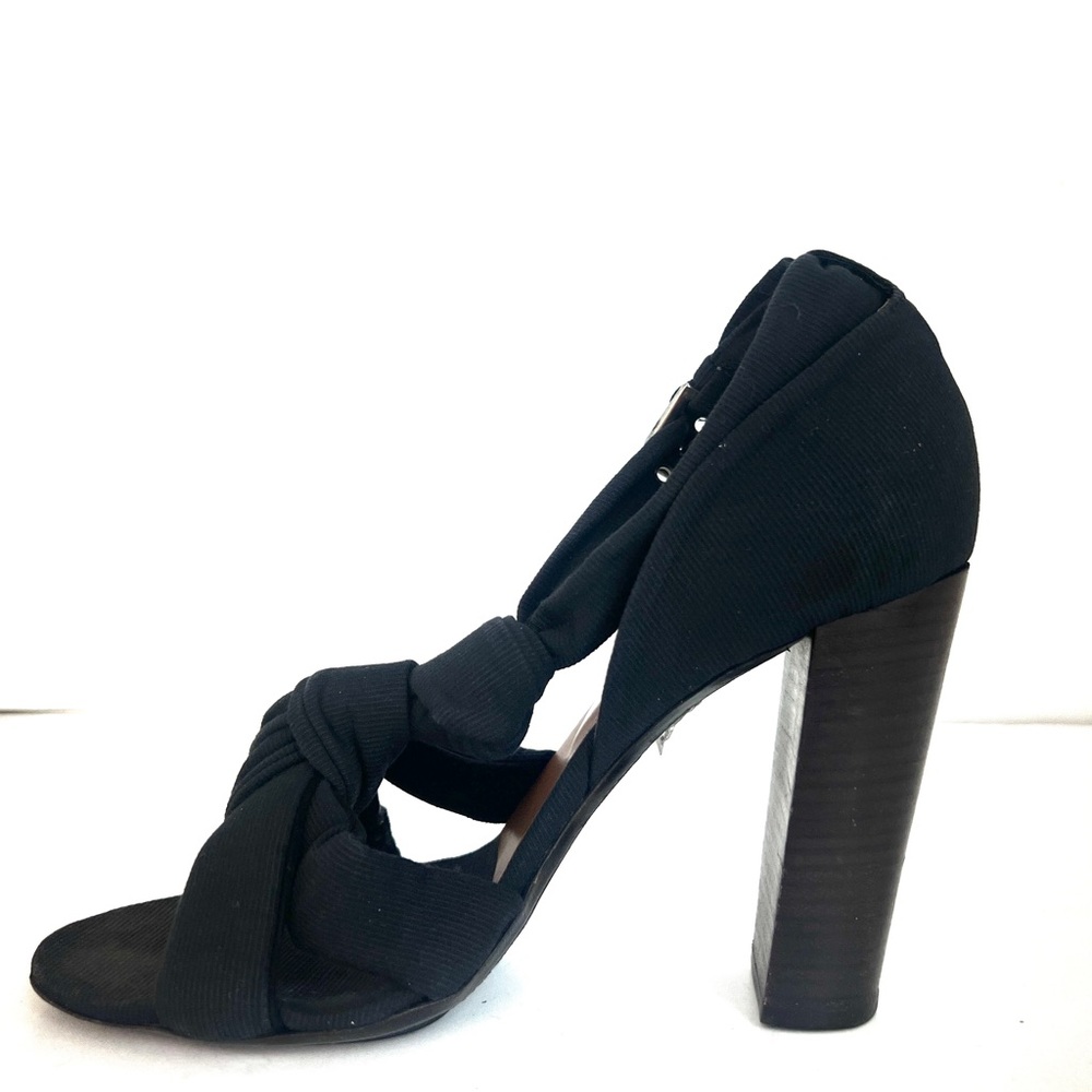 Dries Van Noten black twist knot t strap sandals